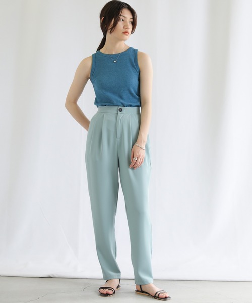 select MOCA（セレクトモカ）の「シンプルリブタンクトップ（タンクトップ・レディース・パープル/ブラウン/ブルー・FREE）」の4枚目の写真