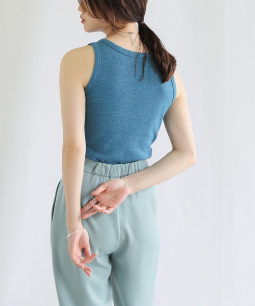 select MOCA（セレクトモカ）の「シンプルリブタンクトップ（タンクトップ・レディース・パープル/ブラウン/ブルー・FREE）」の8枚目の写真