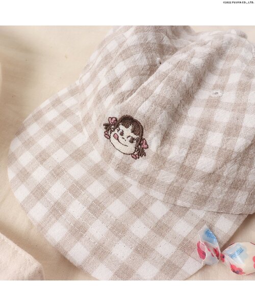 apres les cours（アプレレクール）の「PEKO&POKO キャップ（キャップ・キッズ・ベージュ・50/54）」の2枚目の写真