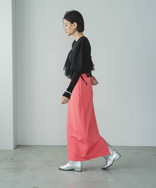 bohmal（ボマール）の「カットソーペンシルスカート（スカート・レディース・ブラック/ブルー/パープル/グリーン/ライム/スカイブルー/レッド/ピンク・FREE/LARGE/MEDIUM）」の14枚目の写真