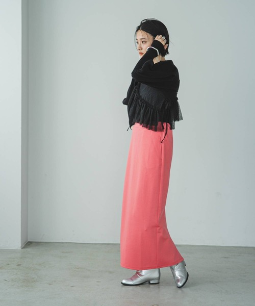 bohmal（ボマール）の「カットソーペンシルスカート（スカート・レディース・ブラック/ブルー/パープル/グリーン/ライム/スカイブルー/レッド/ピンク・FREE/LARGE/MEDIUM）」の15枚目の写真