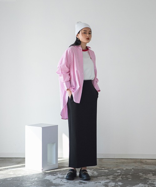 bohmal（ボマール）の「カットソーペンシルスカート（スカート・レディース・ブラック/ブルー/パープル/グリーン/ライム/スカイブルー/レッド/ピンク・FREE/LARGE/MEDIUM）」の22枚目の写真