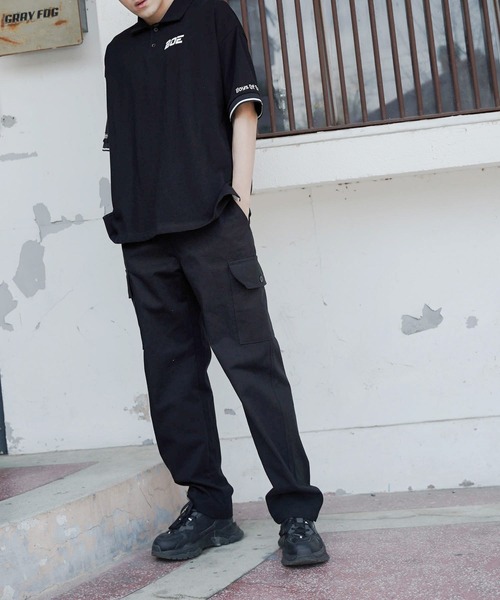 me+em select(ミームセレクト)の「ロゴビックポロシャツ(ポロシャツ・メンズ・ホワイト/ブラック・FREE)」の12枚目の写真