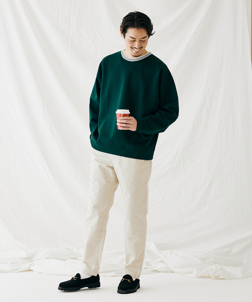 JOURNAL STANDARD(ジャーナルスタンダード)の「ダンボールトリムスウェット(スウェット・メンズ・オレンジ/グリーン/ブラック/イエロー/ホワイト系その他・LARGE/MEDIUM)」の6枚目の写真