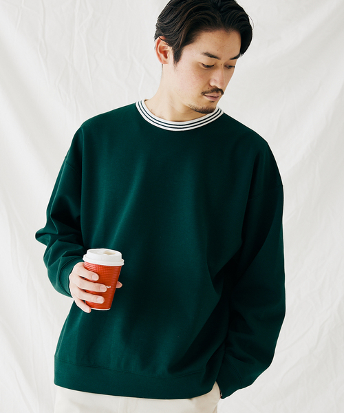 JOURNAL STANDARD(ジャーナルスタンダード)の「ダンボールトリムスウェット(スウェット・メンズ・オレンジ/グリーン/ブラック/イエロー/ホワイト系その他・LARGE/MEDIUM)」の7枚目の写真