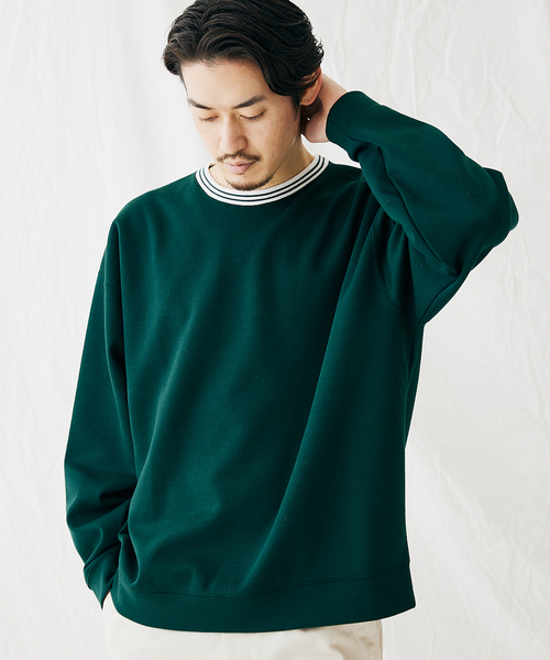 JOURNAL STANDARD(ジャーナルスタンダード)の「ダンボールトリムスウェット(スウェット・メンズ・オレンジ/グリーン/ブラック/イエロー/ホワイト系その他・LARGE/MEDIUM)」の8枚目の写真