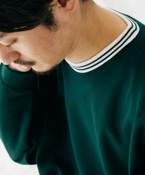 JOURNAL STANDARD(ジャーナルスタンダード)の「ダンボールトリムスウェット(スウェット・メンズ・オレンジ/グリーン/ブラック/イエロー/ホワイト系その他・LARGE/MEDIUM)」の10枚目の写真