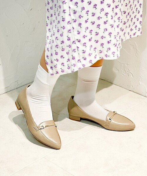 ESPERANZA（エスペランサ）の「◆【日本製／疲れにくい／歩きやすい／ロングセラー／ローファー／サイズ豊富】 ビット付ポインテッドトゥローファー（パンプス・レディース・ブラック/こしょう色系/ベージュ・21.5cm/22.0cm/22.5cm/23.0cm/23.5cm/24.0cm/24.5cm/25.0cm）」の15枚目の写真