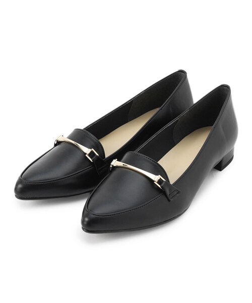 ESPERANZA（エスペランサ）の「◆【日本製／疲れにくい／歩きやすい／ロングセラー／ローファー／サイズ豊富】 ビット付ポインテッドトゥローファー（パンプス・レディース・ブラック/こしょう色系/ベージュ・21.5cm/22.0cm/22.5cm/23.0cm/23.5cm/24.0cm/24.5cm/25.0cm）」の4枚目の写真