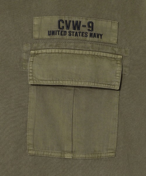 AVIREX(アヴィレックス)の「フェイド ウォッシュ ルーズ フィット ミリタリー ポケット Tシャツ / FADE WASH LOOSE FIT MILITARY POCKET T-SHIRTⅡ / アヴィレックス / AVIREX(Tシャツ/カットソー・メンズ・オフホワイト/ブラック/カーキ/イエロー/オリーブ・XX-LARGE/MEDIUM/LARGE/X-LARGE)」の11枚目の写真