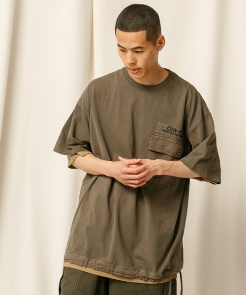 AVIREX(アヴィレックス)の「フェイド ウォッシュ ルーズ フィット ミリタリー ポケット Tシャツ / FADE WASH LOOSE FIT MILITARY POCKET T-SHIRTⅡ / アヴィレックス / AVIREX(Tシャツ/カットソー・メンズ・オフホワイト/ブラック/カーキ/イエロー/オリーブ・XX-LARGE/MEDIUM/LARGE/X-LARGE)」の22枚目の写真