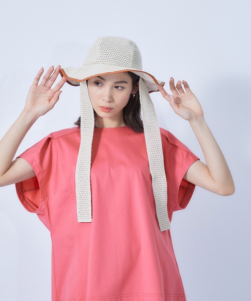 ROPE'(ロペ)の「布帛ライクミニマルコクーンTシャツ(Tシャツ/カットソー・レディース・ブラック/ホワイト/ピンク系その他/オレンジ・38)」の4枚目の写真