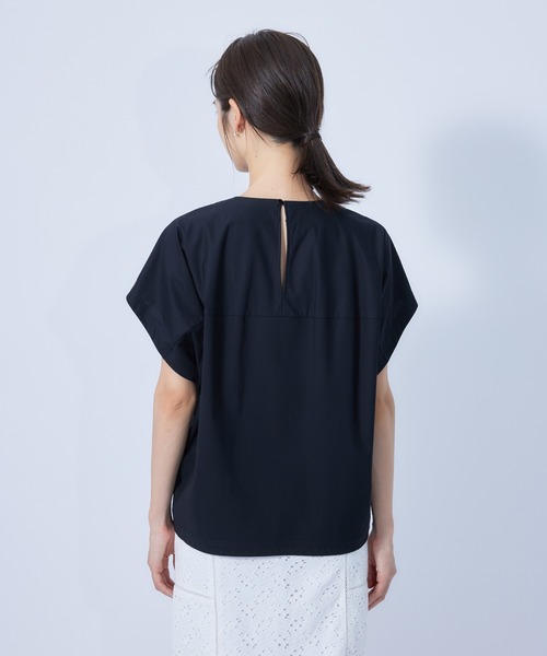ROPE'(ロペ)の「布帛ライクミニマルコクーンTシャツ(Tシャツ/カットソー・レディース・ブラック/ホワイト/ピンク系その他/オレンジ・38)」の11枚目の写真