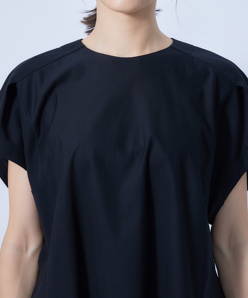 ROPE'(ロペ)の「布帛ライクミニマルコクーンTシャツ(Tシャツ/カットソー・レディース・ブラック/ホワイト/ピンク系その他/オレンジ・38)」の21枚目の写真