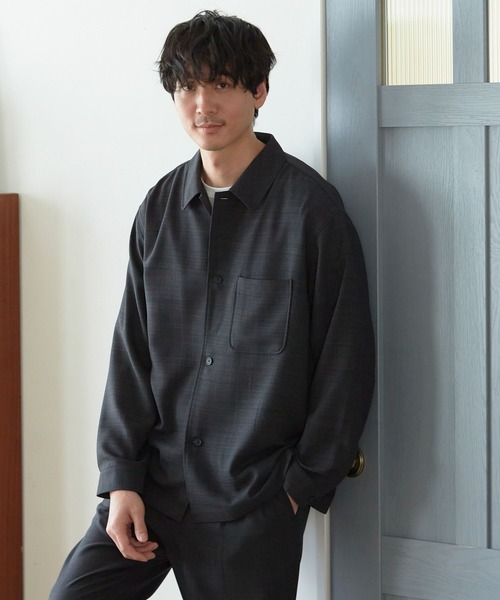 GLOBAL WORK(グローバルワーク)の「スズリラシャツ長袖/255738(シャツ/ブラウス・メンズ・ネイビー/その他/ライトベージュ・SMALL/MEDIUM/LARGE)」の3枚目の写真