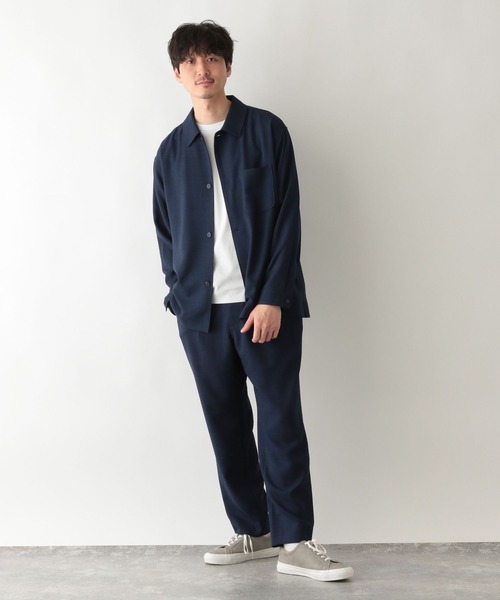 GLOBAL WORK(グローバルワーク)の「スズリラシャツ長袖/255738(シャツ/ブラウス・メンズ・ネイビー/その他/ライトベージュ・SMALL/MEDIUM/LARGE)」の4枚目の写真