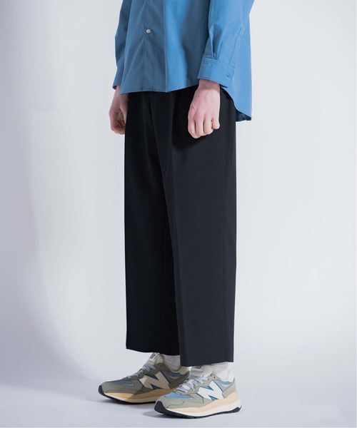 417 EDIFICE(フォーワンセブンエディフィス)の「"ワイド"【allery / アレリ―】 T/Wスラックス(スラックス・メンズ・ブラック/グレー・SMALL/MEDIUM/LARGE)」の2枚目の写真