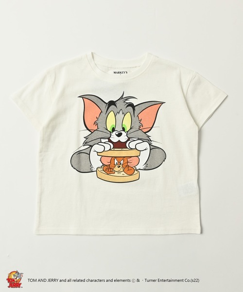 Tom＆Jerry（トムアンドジェリー）の「【トムとジェリー】プリント半袖Tシャツ（80～140cm）（Tシャツ/カットソー・キッズ・ホワイト/ライトブルー/ブラック/パープル・90/100/110/120/80/130/95/140/150）」の2枚目の写真