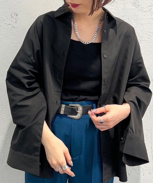 apres jour mignon(アプレジュールミニョン)の「袖スリットシャツ【ZOZOTOWN限定アイテム】(シャツ/ブラウス・レディース・ブルー/ブラック/オフホワイト・X-LARGE/フリー)」の12枚目の写真