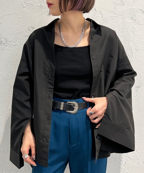 apres jour mignon(アプレジュールミニョン)の「袖スリットシャツ【ZOZOTOWN限定アイテム】(シャツ/ブラウス・レディース・ブルー/ブラック/オフホワイト・X-LARGE/フリー)」の13枚目の写真