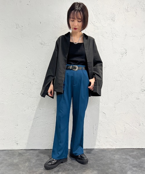 apres jour mignon(アプレジュールミニョン)の「袖スリットシャツ【ZOZOTOWN限定アイテム】(シャツ/ブラウス・レディース・ブルー/ブラック/オフホワイト・X-LARGE/フリー)」の17枚目の写真