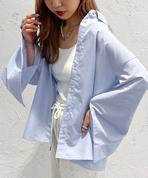 apres jour mignon(アプレジュールミニョン)の「袖スリットシャツ【ZOZOTOWN限定アイテム】(シャツ/ブラウス・レディース・ブルー/ブラック/オフホワイト・X-LARGE/フリー)」の20枚目の写真