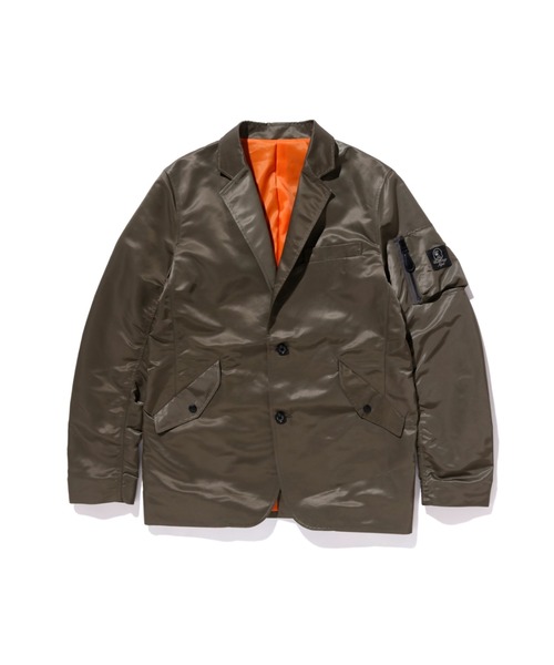 A BATHING APE（アベイシングエイプ）の「MILITARY TAILORED JACKET M（テーラードジャケット・メンズ・オリーブ/ブラック・46/50/52）」の2枚目の写真