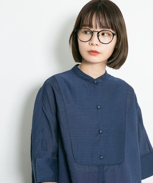 KBF（ケイビーエフ）の「クラシカルボストンフレームサングラス（メガネ・レディース・イエロー/クリア・ONE）」の6枚目の写真