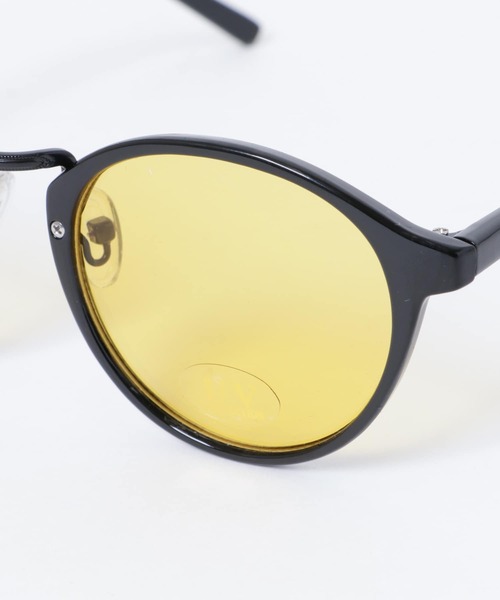 KBF（ケイビーエフ）の「クラシカルボストンフレームサングラス（メガネ・レディース・イエロー/クリア・ONE）」の13枚目の写真