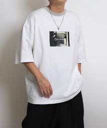 フェードフォトプリントルーズTシャツ【Confirm】