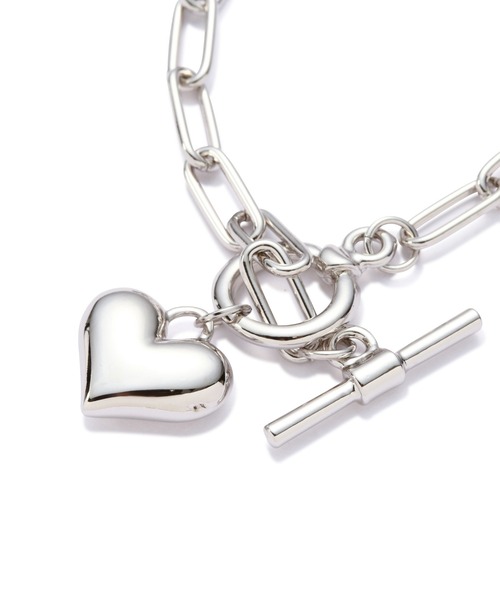 N.（N. Natural Beauty Basic）（エヌエヌナチュラルビューティーベーシック）の「ハートモチーフブレスレット（ネックレス・レディース・シルバー/ゴールド・FREE）」の3枚目の写真