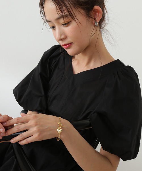 N.（N. Natural Beauty Basic）（エヌエヌナチュラルビューティーベーシック）の「ハートモチーフブレスレット（ネックレス・レディース・シルバー/ゴールド・FREE）」の6枚目の写真