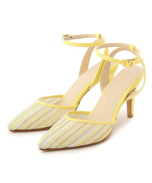 ESPERANZA(エスペランサ)の「柄チュールミュールストラップパンプス(パンプス・レディース・ベージュ系8/イエロー系8/ブラック系8・LL/S/M/L)」の3枚目の写真