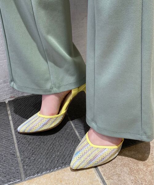 ESPERANZA(エスペランサ)の「柄チュールミュールストラップパンプス(パンプス・レディース・ベージュ系8/イエロー系8/ブラック系8・LL/S/M/L)」の14枚目の写真
