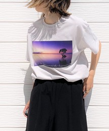 Q | SUNSETロゴT(Tシャツ/カットソー)