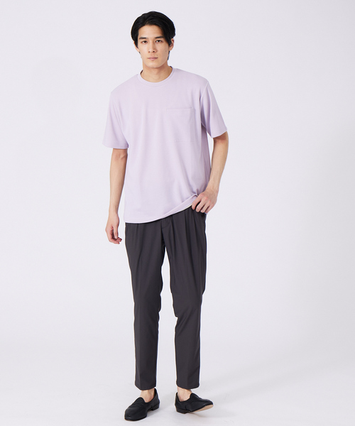 ABAHOUSE(アバハウス)の「ツインフェイス カットオフ ポケTシャツ(Tシャツ/カットソー・メンズ・ライトグレー/ブラック/ライム/ラベンダー・46/48)」の7枚目の写真