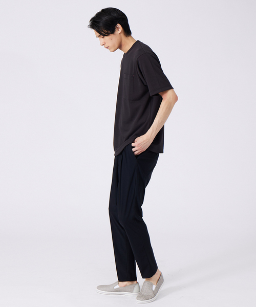 ABAHOUSE(アバハウス)の「ツインフェイス カットオフ ポケTシャツ(Tシャツ/カットソー・メンズ・ライトグレー/ブラック/ライム/ラベンダー・46/48)」の8枚目の写真