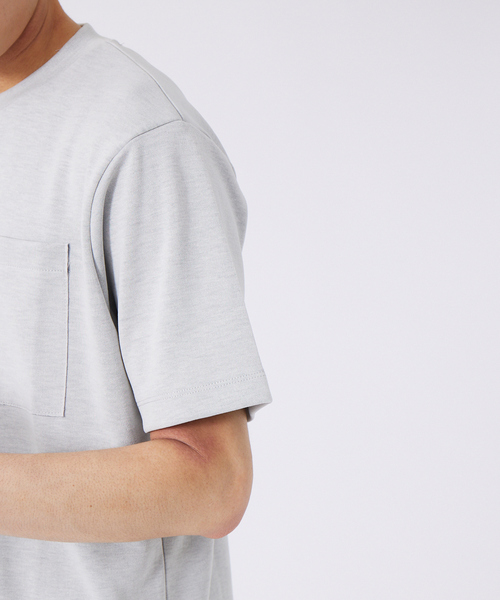 ABAHOUSE(アバハウス)の「ツインフェイス カットオフ ポケTシャツ(Tシャツ/カットソー・メンズ・ライトグレー/ブラック/ライム/ラベンダー・46/48)」の12枚目の写真