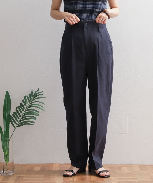 URBAN RESEARCH DOORS（アーバンリサーチドアーズ）の「コットンリネントラウザー（その他パンツ・レディース・ナチュラル/ネイビー・MEDIUM/SMALL）」の18枚目の写真