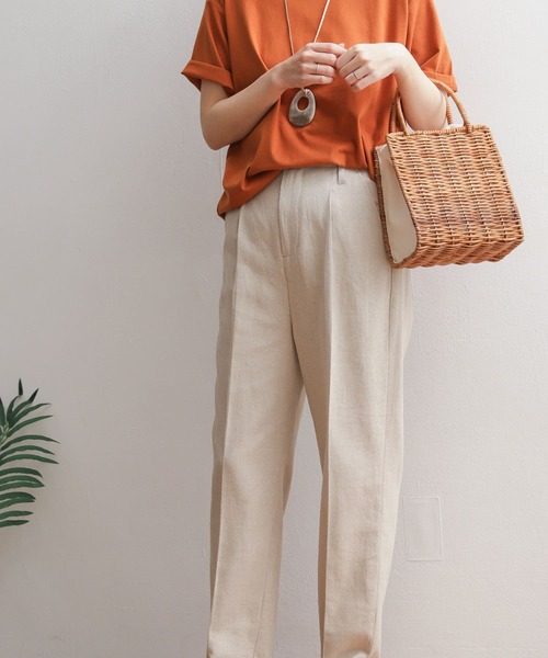 URBAN RESEARCH DOORS（アーバンリサーチドアーズ）の「コットンリネントラウザー（その他パンツ・レディース・ナチュラル/ネイビー・MEDIUM/SMALL）」の9枚目の写真