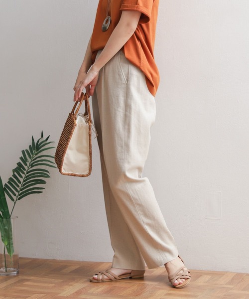 URBAN RESEARCH DOORS（アーバンリサーチドアーズ）の「コットンリネントラウザー（その他パンツ・レディース・ナチュラル/ネイビー・MEDIUM/SMALL）」の20枚目の写真