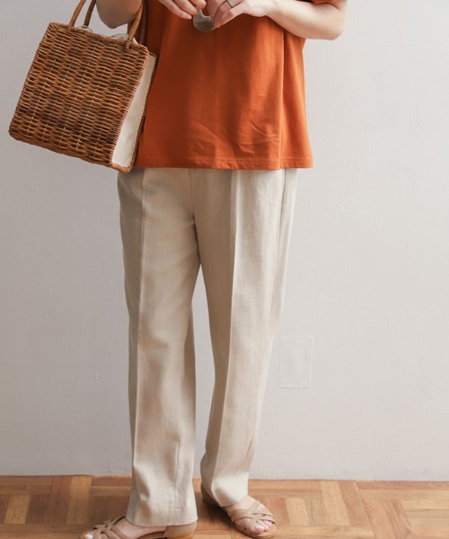 URBAN RESEARCH DOORS（アーバンリサーチドアーズ）の「コットンリネントラウザー（その他パンツ・レディース・ナチュラル/ネイビー・MEDIUM/SMALL）」の10枚目の写真