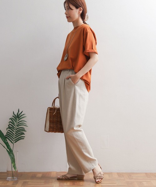 URBAN RESEARCH DOORS（アーバンリサーチドアーズ）の「コットンリネントラウザー（その他パンツ・レディース・ナチュラル/ネイビー・MEDIUM/SMALL）」の21枚目の写真