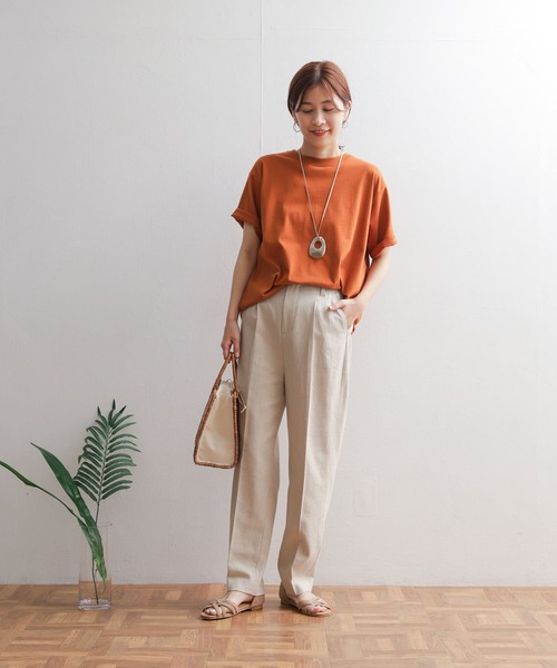 URBAN RESEARCH DOORS（アーバンリサーチドアーズ）の「コットンリネントラウザー（その他パンツ・レディース・ナチュラル/ネイビー・MEDIUM/SMALL）」の6枚目の写真