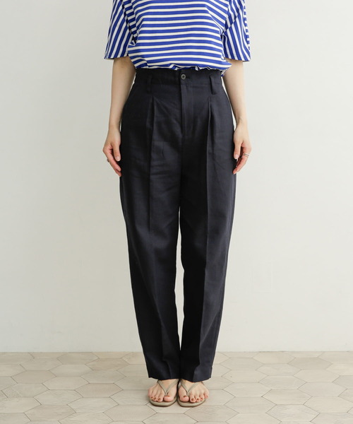 URBAN RESEARCH DOORS（アーバンリサーチドアーズ）の「コットンリネントラウザー（その他パンツ・レディース・ナチュラル/ネイビー・MEDIUM/SMALL）」の7枚目の写真