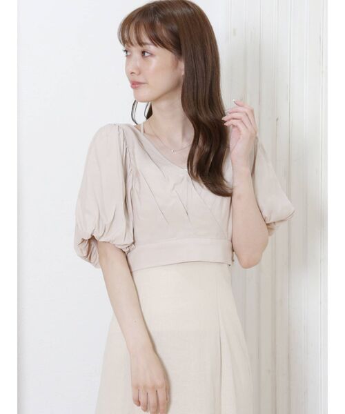 MERCURYDUO（マーキュリーデュオ）の「クロップドブラウスセットマーメイドワンピース（ワンピース・レディース・ベージュ/ネイビー/アイボリー・SMALL/MEDIUM）」の7枚目の写真