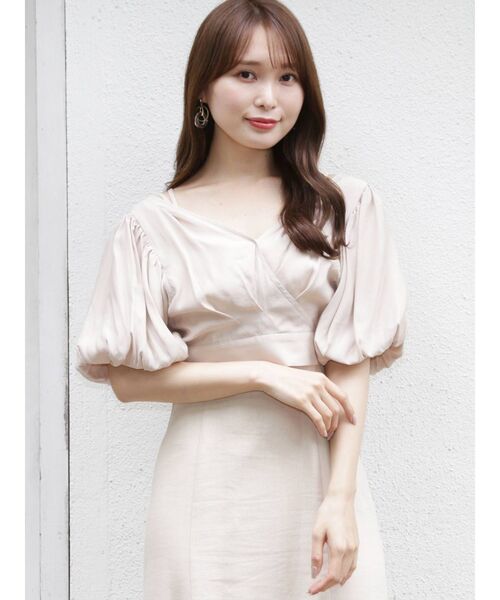 MERCURYDUO（マーキュリーデュオ）の「クロップドブラウスセットマーメイドワンピース（ワンピース・レディース・ベージュ/ネイビー/アイボリー・SMALL/MEDIUM）」の13枚目の写真