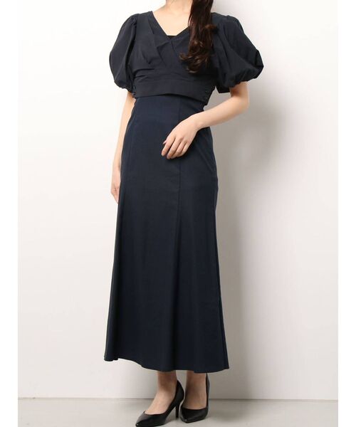 MERCURYDUO（マーキュリーデュオ）の「クロップドブラウスセットマーメイドワンピース（ワンピース・レディース・ベージュ/ネイビー/アイボリー・SMALL/MEDIUM）」の14枚目の写真