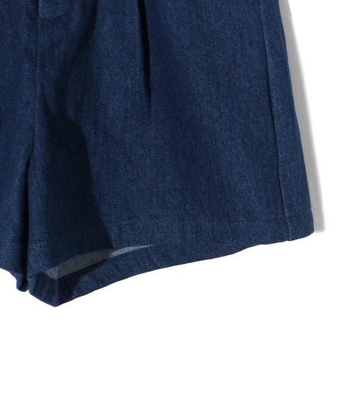 abc une face(アーベーセーアンフェイス)の「ハイウエストショートパンツ(デニムパンツ・レディース・ダークブルー・FREE)」の2枚目の写真