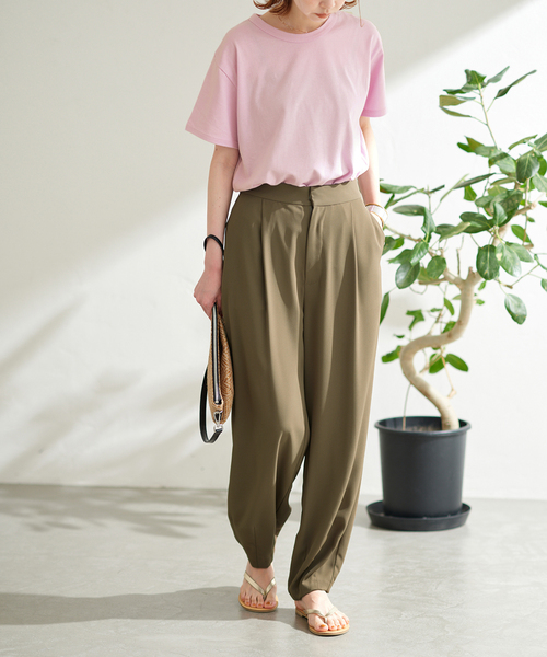 JOURNAL STANDARD（ジャーナルスタンダード）の「クリアツイルコクーンパンツ（その他パンツ・レディース・ブラック/ブラウン系その他・38/36）」の2枚目の写真